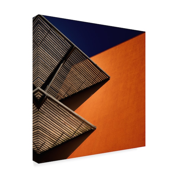 Harry Verschelden 'Orange Lines And Shadows' Canvas Art,24x24